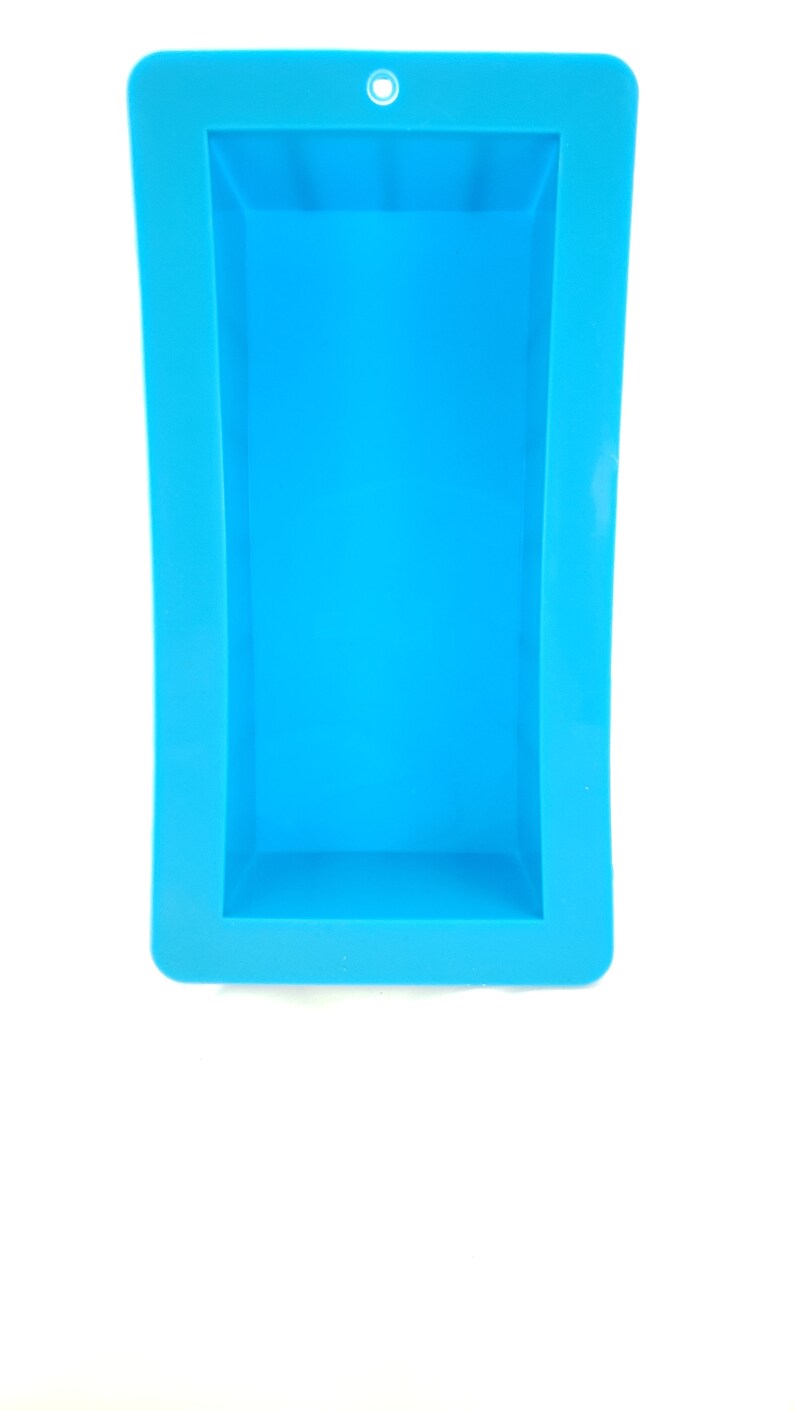Blue Rectangle Soap Loaf Mold Silicone Candle Cocoon image 2