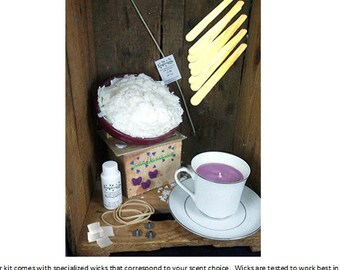 Kit para hacer velas con cera de soja en tazas de té (no incluidas) - Para Candle Cocoon®