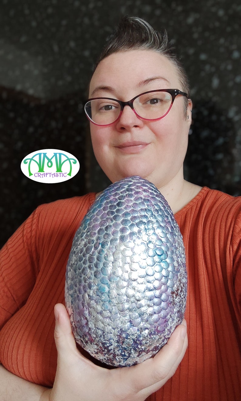Dragon Egg Extra Large 20cm Metal Scales Hand Painted Etsy