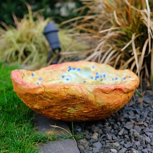 Magnificent garden bird bath and ornament, meticulously handmade art for the outdoors