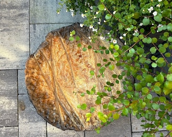 Unieke tuinkunst | Handgemaakt vogelbadje | Grote decoratieve tuinschaal