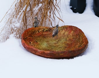 Magnificent garden art, concrete bowl, handmade garden sculpture