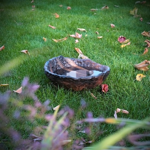 Exquisite garden bird bath and ornament, meticulously handmade art for the outdoors