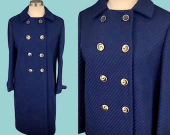 Vintage 60's Textured Polyester Mod Overcoat