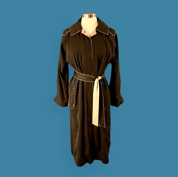 Vintage 70's Hooded Rain Coat Trench Coat - image 2