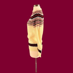 Vintage 70's Acrylic Winter Fall Vintage Boho Sweater by Albee image 8