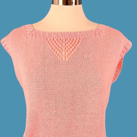 Vintage 80's Sleeveless Knit Top - image 5