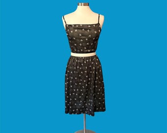 Vintage polyester zomerjurk jaren 70 Boho vintage dagjurk