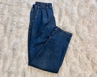 Vintage Lee Elastic Waist Mom Jeans Size 12 P