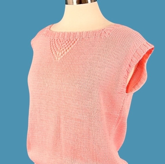 Vintage 80's Sleeveless Knit Top - image 10