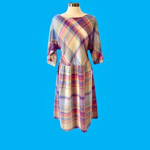 Plaid Drop Waist Dress Women - Etsy