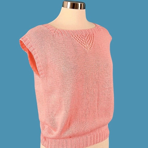 Vintage 80's Sleeveless Knit Top - image 4