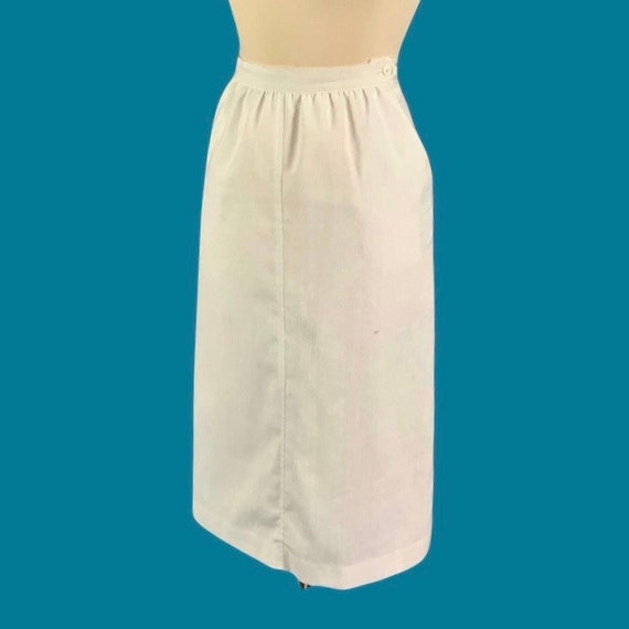 Vintage 80's Leslie Fay Midi Skirt With Pockets - image 7