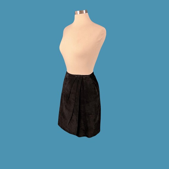 Vintage 70's Lord & Taylor Wrap Style Suede Skirt - image 4