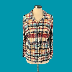 Vintage 70&#39;s Women&#39;s Polyester Disco Shirt