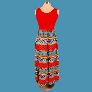 Vintage 70&#39;s Sleeveless  Maxi Dress