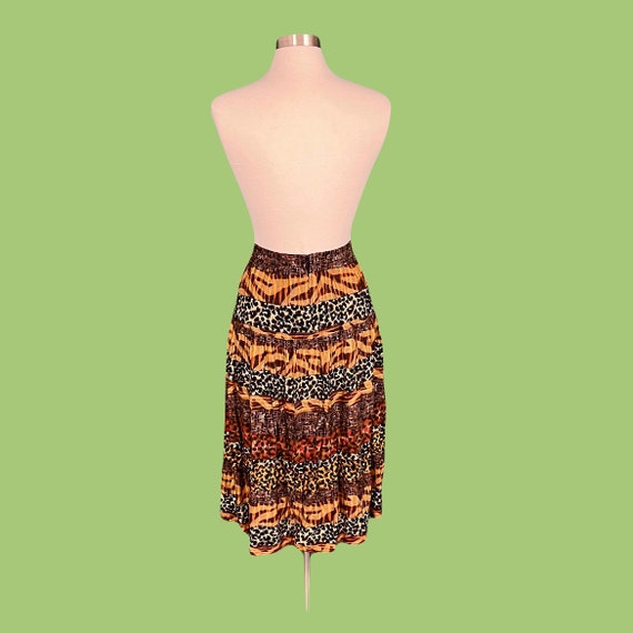 Vintage 70 s Animal Print Maxi Skirt