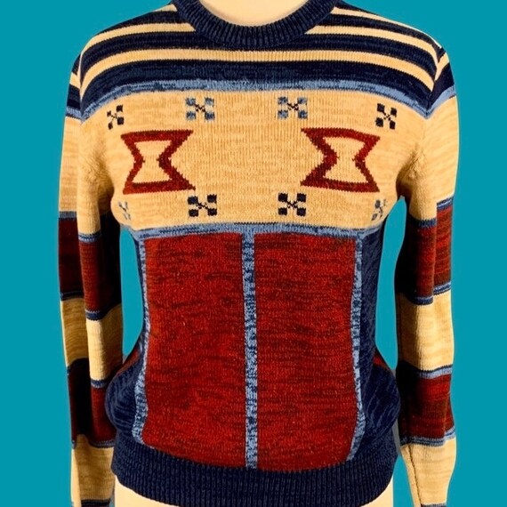 Vintage 70's Space Dye Pullover Sweater - image 6