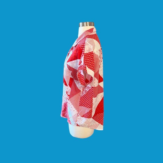 Vintage Stuart Randolph Patchwork Print Blouse Re… - image 6