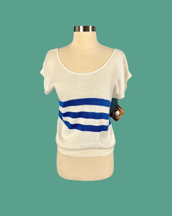 Vintage 80's NWT Cotton Knit Top - image 9