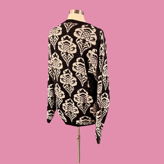 Vintage 80's Angora Lambswool Print Sweater - image 9