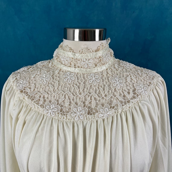 Vintage 70's Argent Fille Ltd Ivory High Neck Lac… - image 10