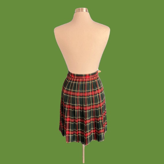 Vintage Karen Scott Plaid Pleated Skirt - image 7