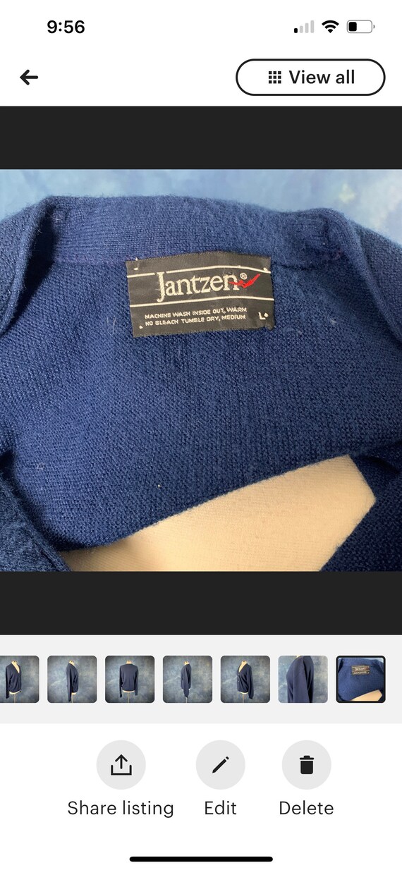 Vintage 80's Jantzen Wool Cardigan Sweater - image 9