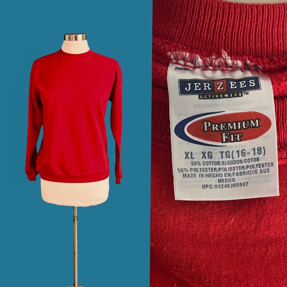 Vintage 1970's Jerzees 50/50 Red Sweatshirt