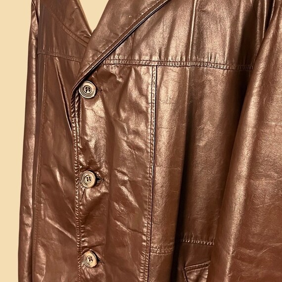 Vintage 70's London Fog Leather Jacket Zip Out Faux F… - Gem Vintage 70's London Fog Leather Jacket Zip Out Faux F… - Gem