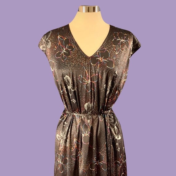 Vintage 70's 2 Piece Shift Dress and Blouse - image 7