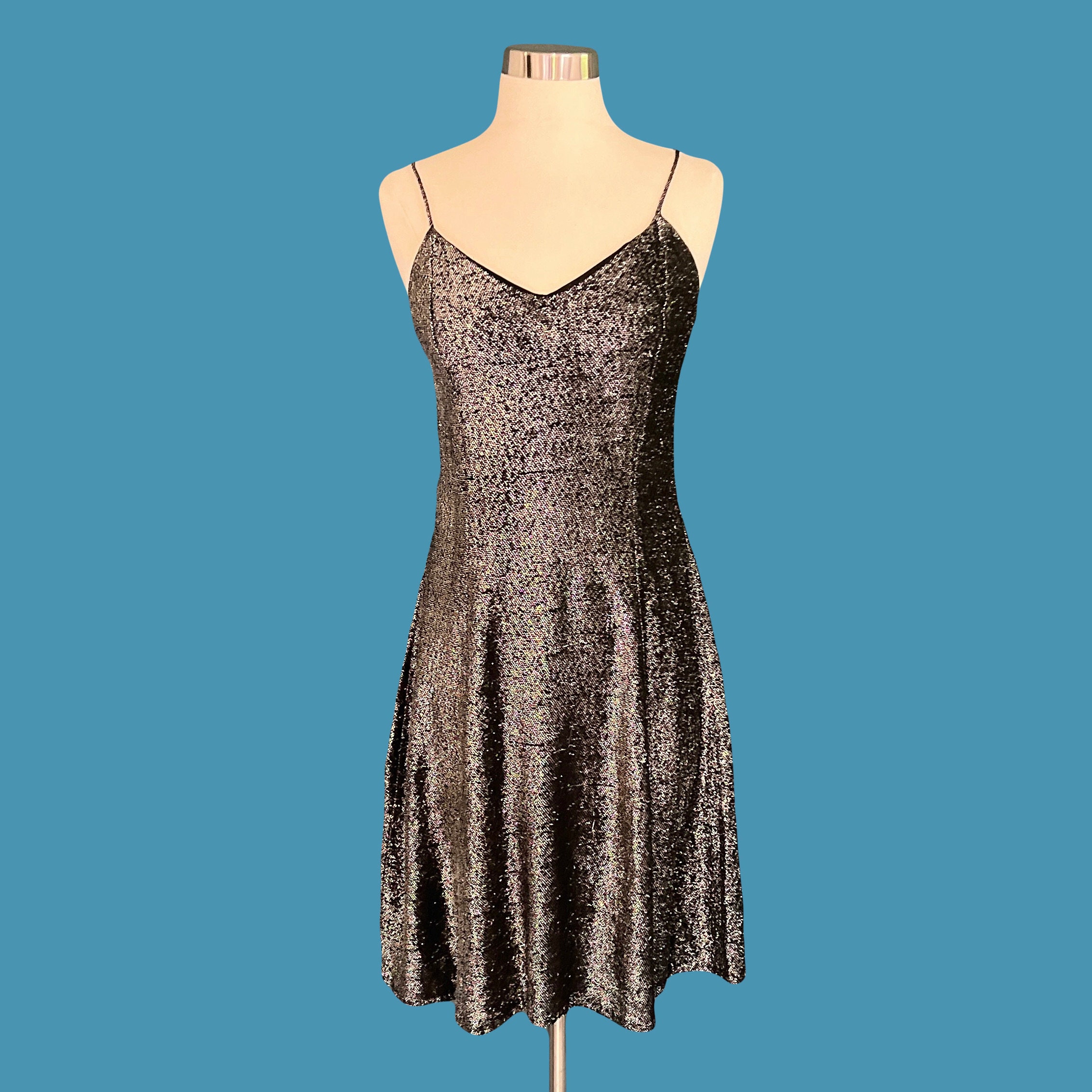 Vintage 1970's Sparkle Disco Skater Dress - Etsy