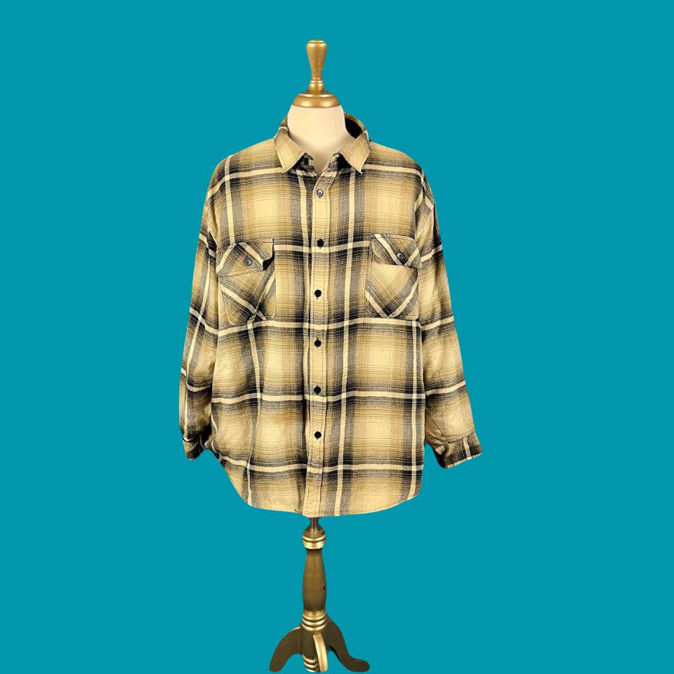 Vintage 70's Men's Quilted Long Sleeve Flannel