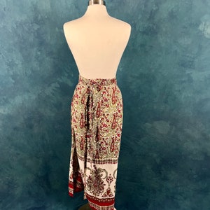 1970s Indian Wrap Skirt Super Long And Ultra Yummy