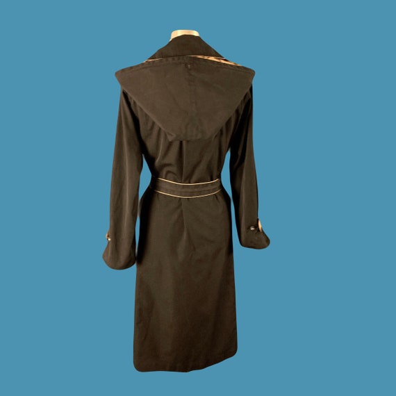 Vintage 70's Hooded Rain Coat Trench Coat - image 5