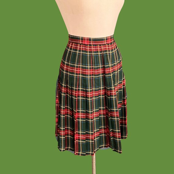 Vintage Karen Scott Plaid Pleated Skirt - image 6