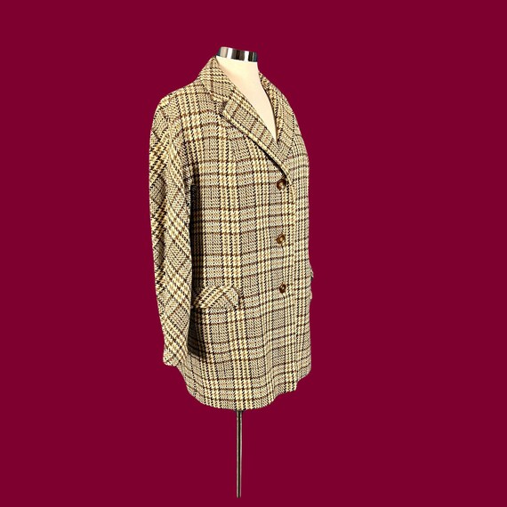 Vintage 60's Cotsmoor Scottish Wool Houndstooth C… - image 4