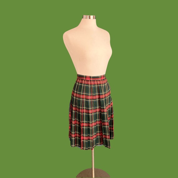 Vintage Karen Scott Plaid Pleated Skirt - image 5