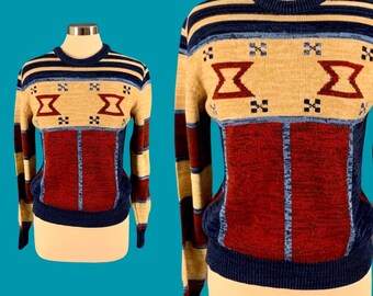 Vintage 70's Space Dye Pullover Sweater