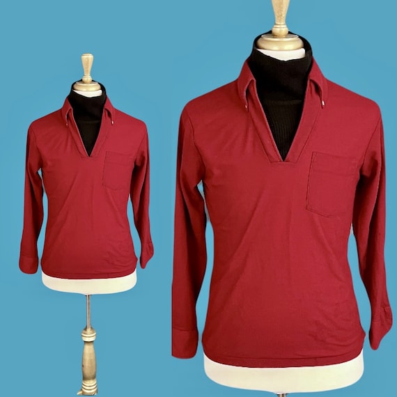 Vintage 70's One Piece Layered Polo Turtleneck - image 1