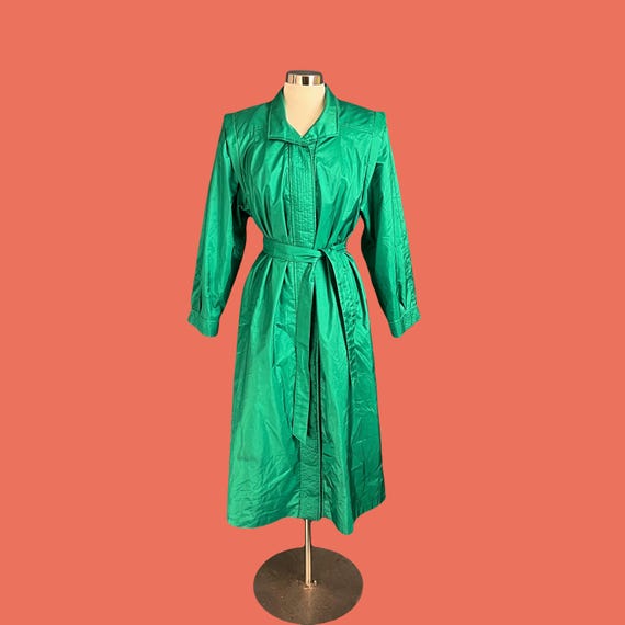 Vintage 1980's Weather Wise Teal All Weather Raincoat