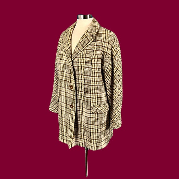 Vintage 60's Cotsmoor Scottish Wool Houndstooth C… - image 8