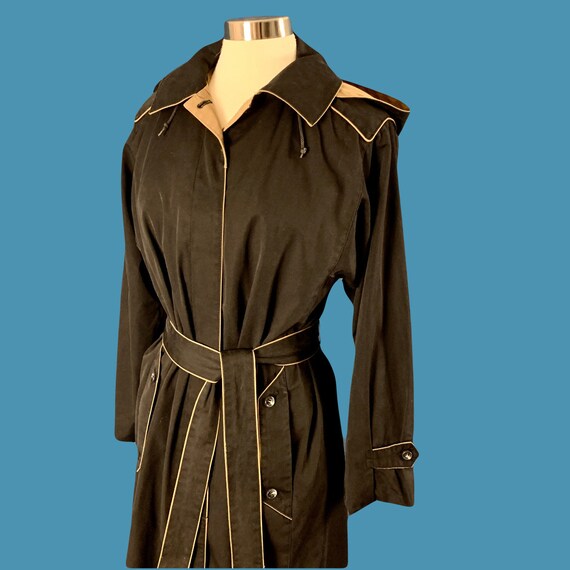 Vintage 70's Hooded Rain Coat Trench Coat - image 4