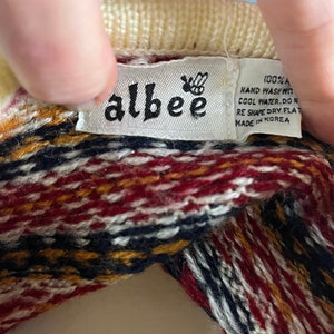 Vintage 70's Acrylic Winter Fall Vintage Boho Sweater by Albee image 2