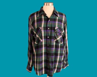 Vintage 80's South Mountain Size Large Flannel Shirt