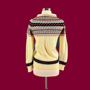 Vintage 70's Acrylic Winter Fall Vintage Boho Sweater by Albee image 3