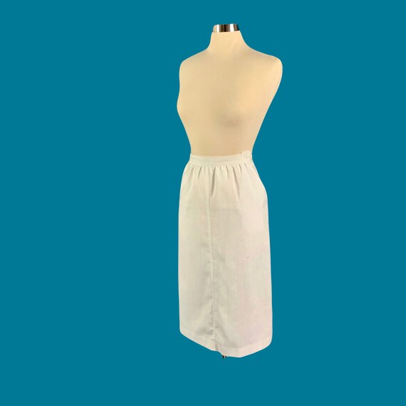 Vintage 80's Leslie Fay Midi Skirt With Pockets - image 5