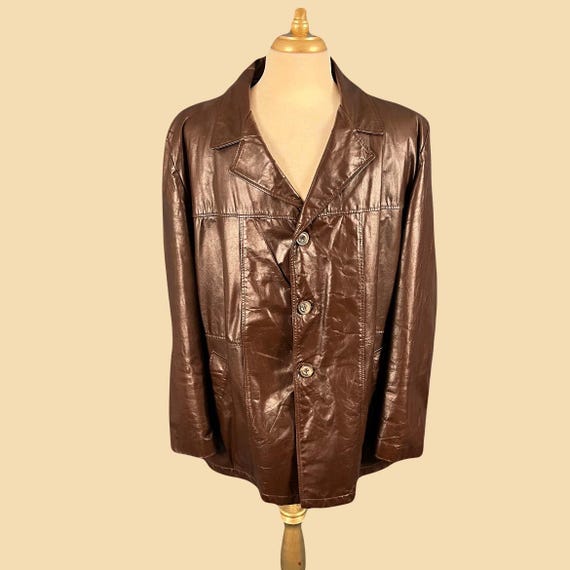 Vintage 70's London Fog Leather Jacket Zip Out Faux F… - Gem Vintage 70's London Fog Leather Jacket Zip Out Faux F… - Gem