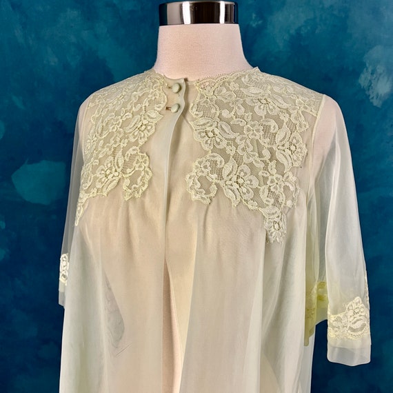 Vintage 60's Blanche Sheer Halter Babydoll Peigno… - image 10