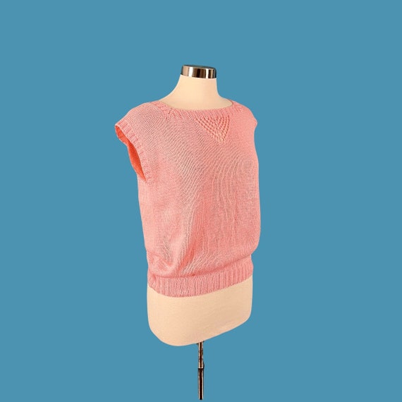 Vintage 80's Sleeveless Knit Top - image 3